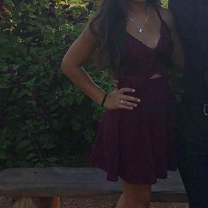 Maroon Lacey dress